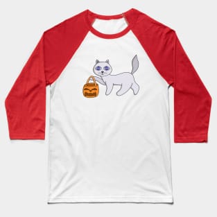 Halloween Cat Baseball T-Shirt